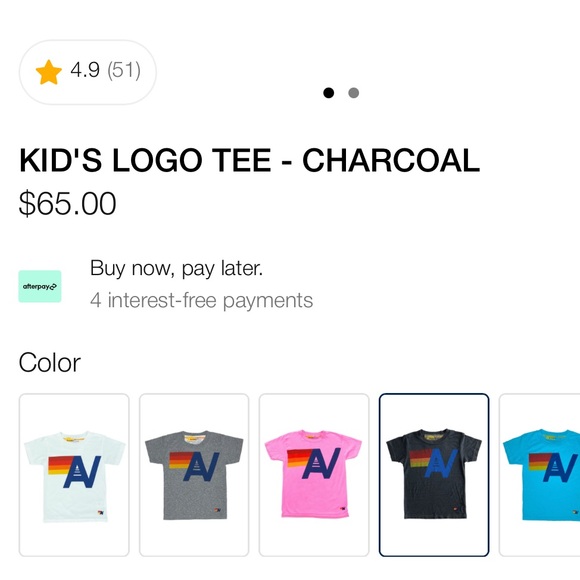 Aviator Nation Kids Logo T Shirt Size 4 $65 retail Ralph Lauren Abercrombie - Picture 6 of 6